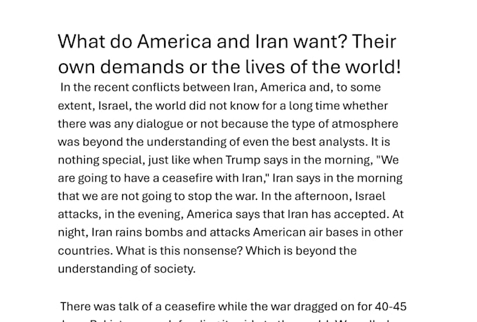write professional content on geopolitics and international